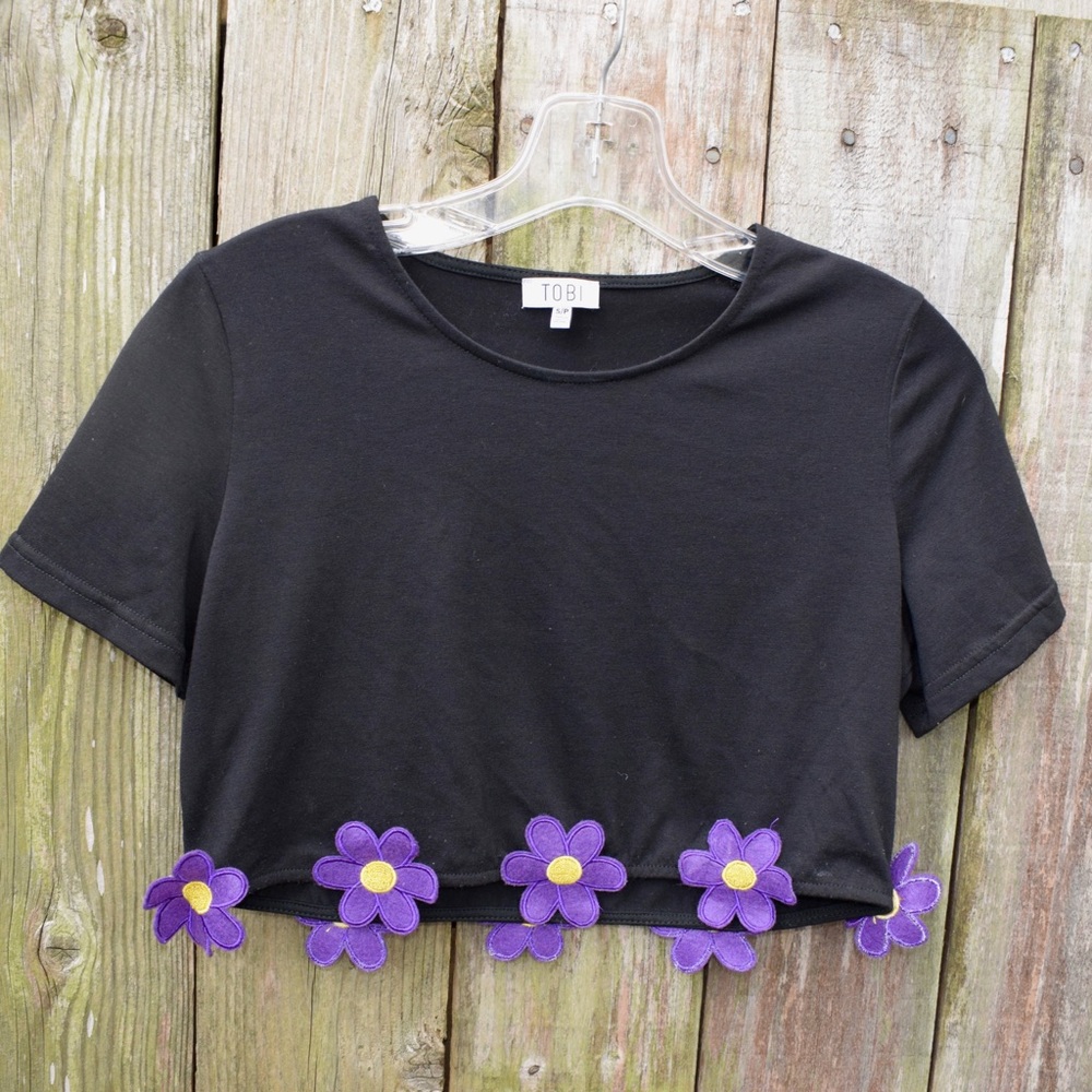 Flowered crop top